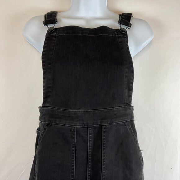 Madewell Skinny Overalls Denim XS Black Lunar Wash Chewed Hem Pockets - Picture 4 of 15
